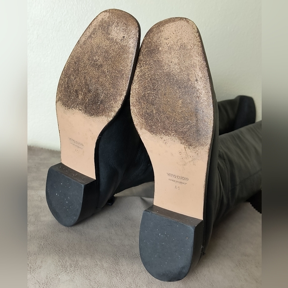 Vero Cuoio Italy Black Leather Knee-High Boots Women's Size US 10M/ Italy 41 - Picture 7 of 12